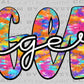 Tigers Tye Dye Ready to Press DTF Transfers Sublimation Transfers