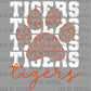 Tigers Mascot Orange White Ready to Press DTF Transfers