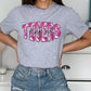 Pink Out Tigers Faux Glitter Gildan Softstyle T-Shirt