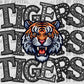 Tigers Mascot Stacked Faux Rhinestones Ready to Press Transfer DTF Transfer Sublimation Transfer