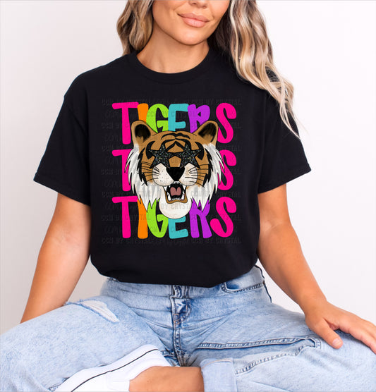 Tigers Colorful Mascot T-Shirt