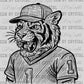 Tigers Mascot Sketch Ready to Press Transfer DTF Transfer Sublimation Transfer