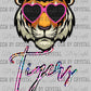 Tiger With Sunglasses Ready to Press Transfer