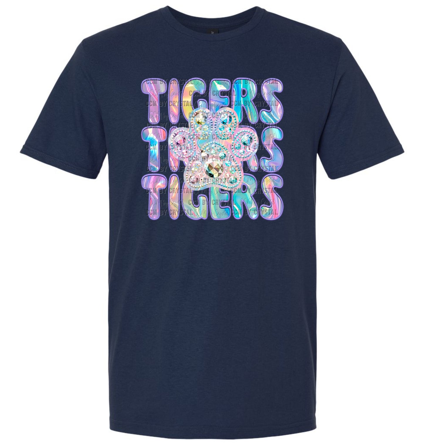 Tigers Faux Holo Effect T-Shirt