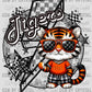 Tigers Mascot Ready to Press Transfer DTF Transfer Sublimation Transfer