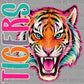 Tigers Colorful Mascot Ready to Press DTF Transfers Sublimation Transfers