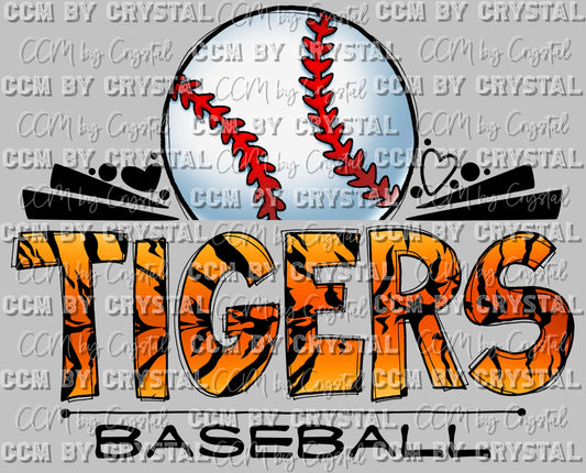 Tigers Baseball Ready to Press Transfer DTF Transfer Sublimation Transfer