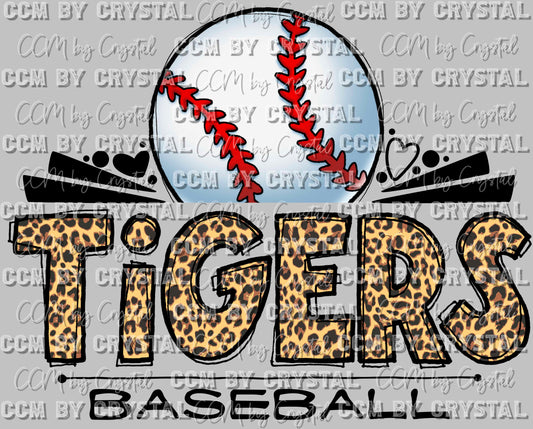 Tigers Baseball Ready to Press Transfer DTF Transfer Sublimation Transfer