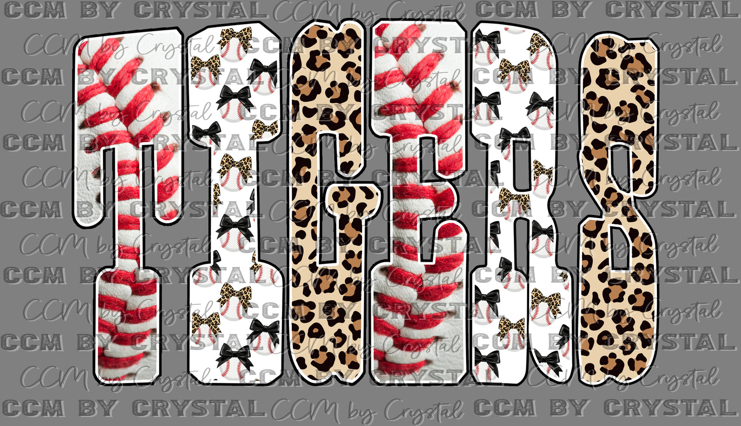 Tigers Baseball Ready to Press Instant Peel DTF Transfers Sublimation Transfers