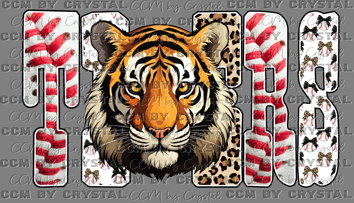 Tigers Baseball Ready to Press Instant Peel DTF Transfers Sublimation Transfers