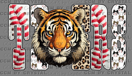 Tigers Baseball Ready to Press Instant Peel DTF Transfers Sublimation Transfers