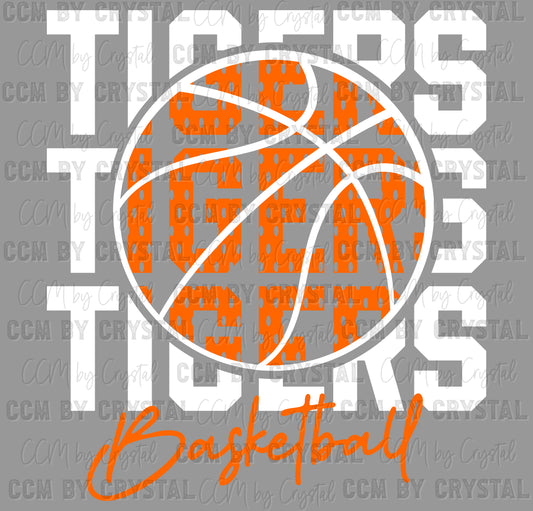 Tigers Basketball Mascot Ready to Press Transfer DTF Transfer