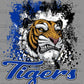 Tigers Mascot Ready to Press Transfer DTF Transfer Sublimation Transfer