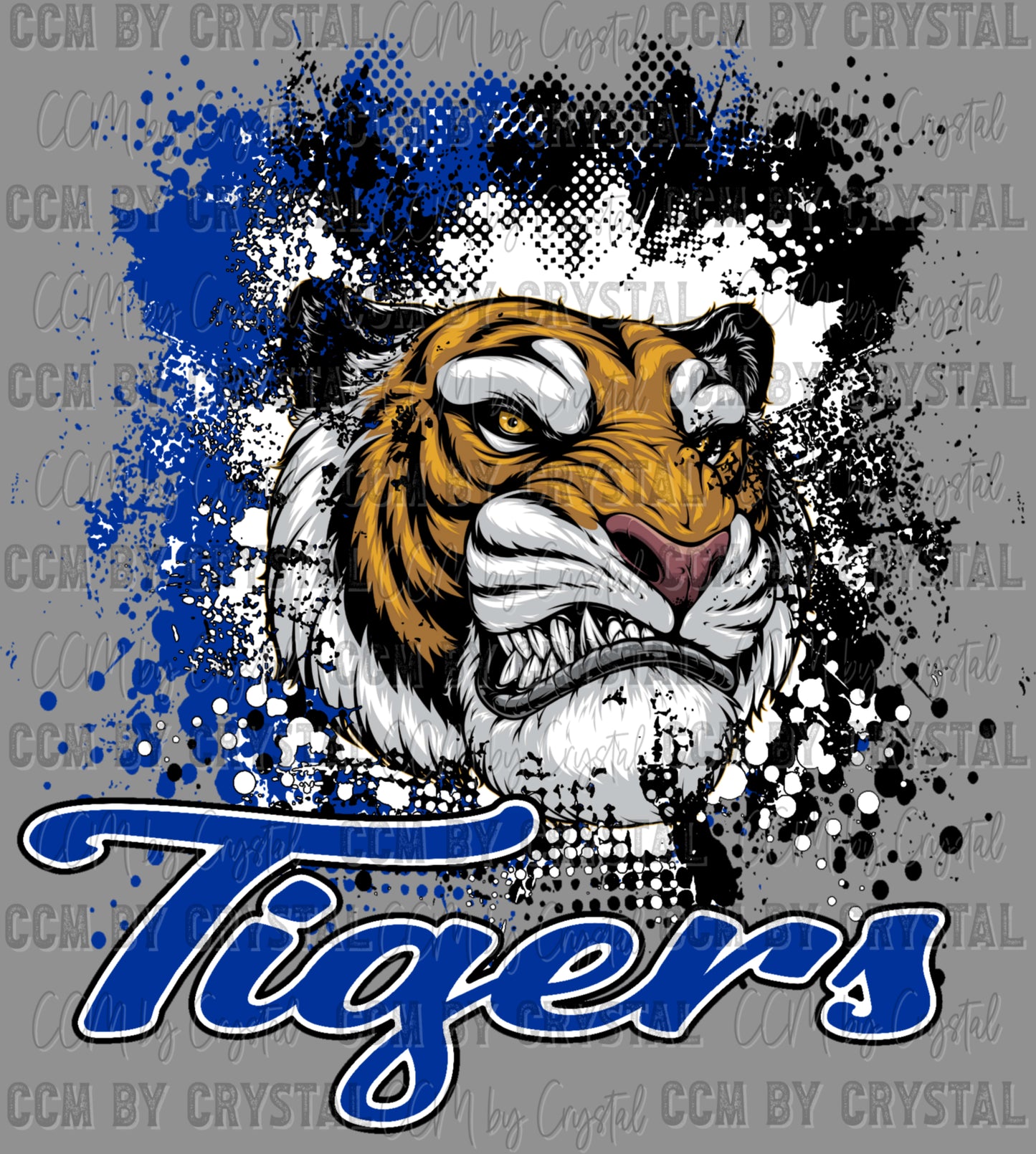 Tigers Mascot Ready to Press Transfer DTF Transfer Sublimation Transfer