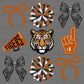 Tigers Cheer Orange Ready to Press Transfer DTF Transfer Sublimation Transfer