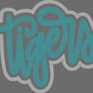 Tigers Approximately 11" wide 2 Color Spangle Transfer