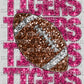 Tigers Football Pink Out Faux Embroidery Faux Sequins Mascot Ready to Press Transfer