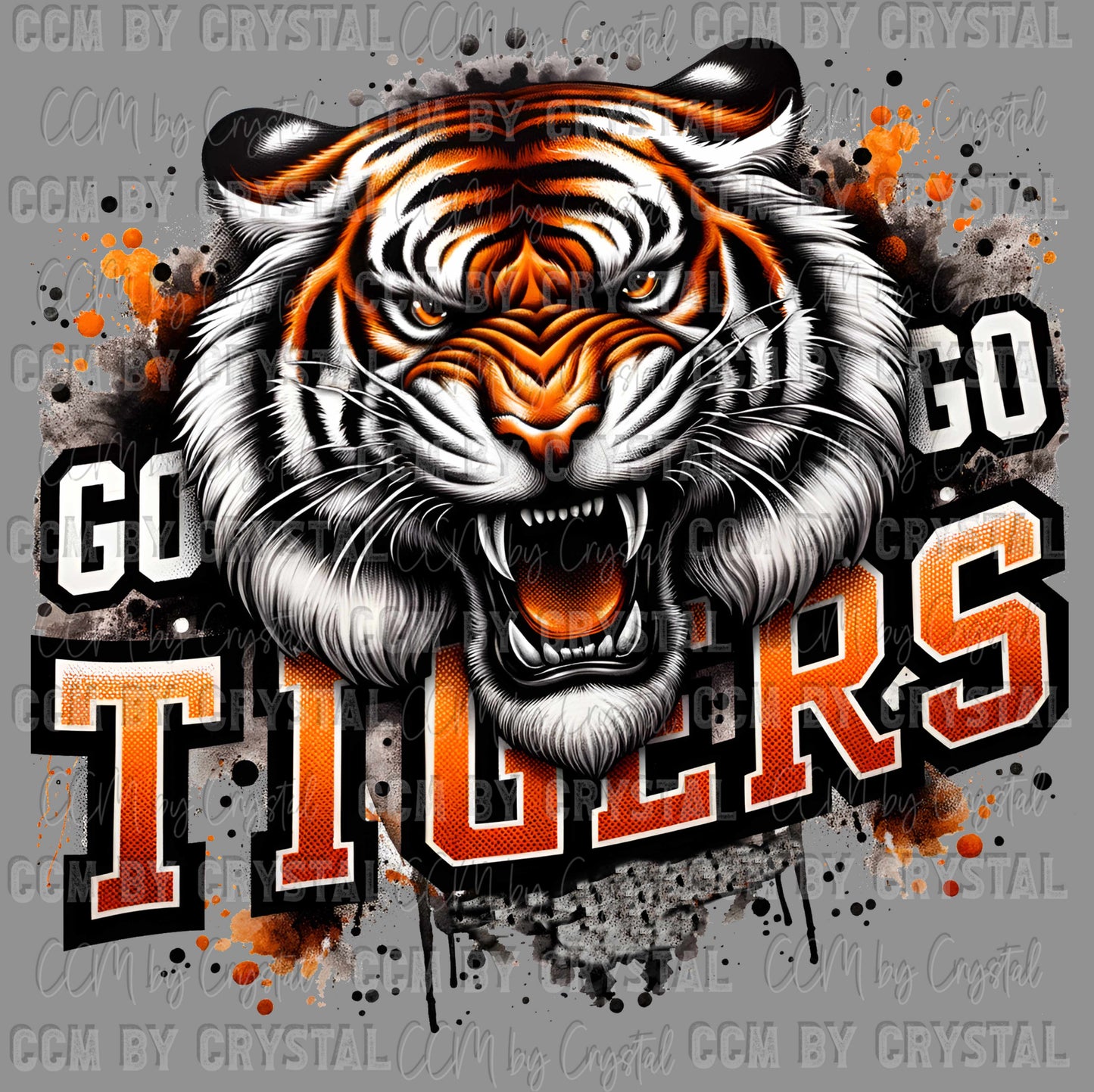 Go Tigers Mascot Ready to Press Transfer DTF Transfer Sublimation Transfer