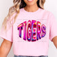 Tigers Pink Faux Holo Effect Gildan Softstyle T-Shirt