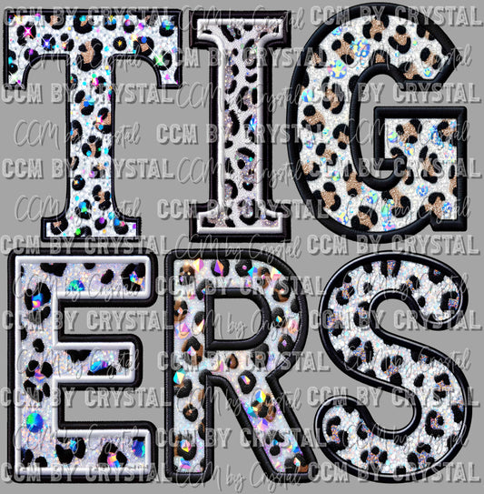 Tigers Mascot Leopard Ready to Press Transfer DTF Transfer Sublimation Transfer