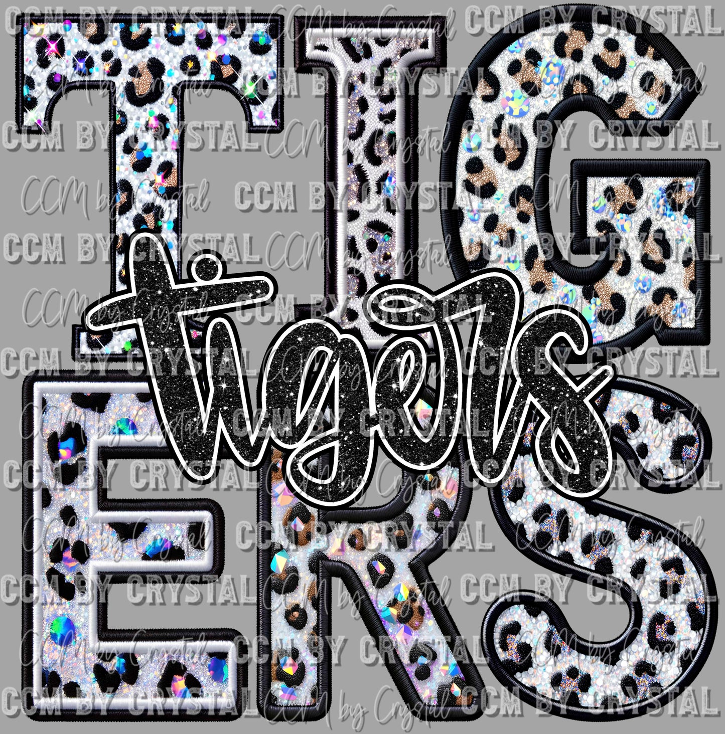 Tigers Mascot Leopard Ready to Press Transfer DTF Transfer Sublimation Transfer