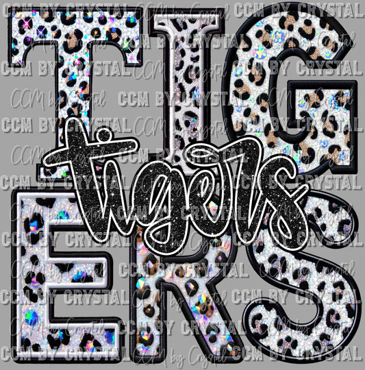 Tigers Mascot Leopard Ready to Press Transfer DTF Transfer Sublimation Transfer