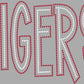 Tigers 2-Color Approximately 11"X7" Spangle Transfer