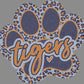 Custom Leopard Paw 3-Color Approximately 11" wide Spangle Transfer
