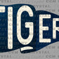 Tigers Navy Pennant Mascot Ready to Press Transfer DTF Transfer Sublimation Transfer