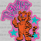 Tigers Pink Friendly Mascot Ready to Press DTF Transfers Sublimation Transfers