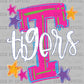 T Tigers Pink Ready to Press DTF Transfers Sublimation Transfers