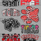 Pre-Made Red Tigers Mascot GANG Sheet 60" DTF Gang Sheet