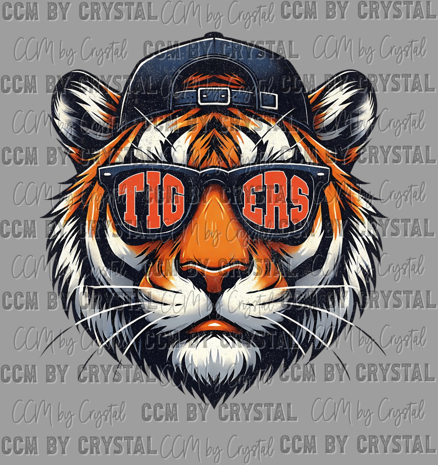 Tiger with Shades Mascot Ready to Press Transfer DTF Transfer Sublimation Transfer