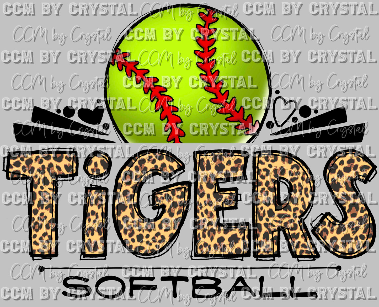 Tigers Softball Ready to Press Transfer DTF Transfer Sublimation Transfer