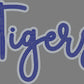 Tigers 2-Color Approximately 11" wide Spangle Transfer