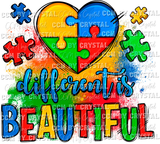 Different is Beautiful Autism Ready to Press Transfer