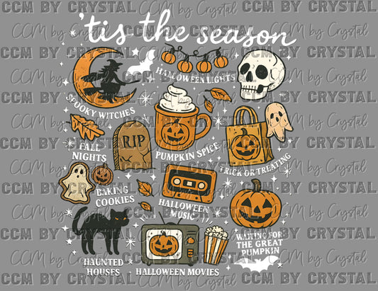 Tis the Season Halloween Ready to Press Transfer DTF Transfer