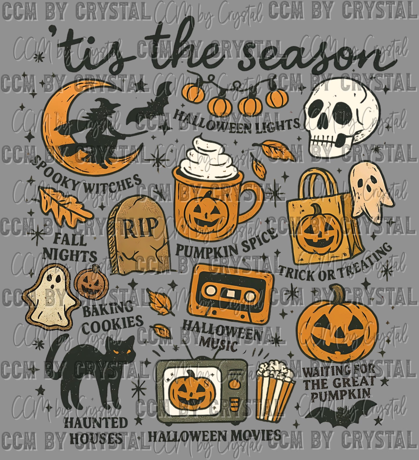 Tis the Sesson Halloween Ready to Press Transfer DTF Transfer Sublimation Transfer