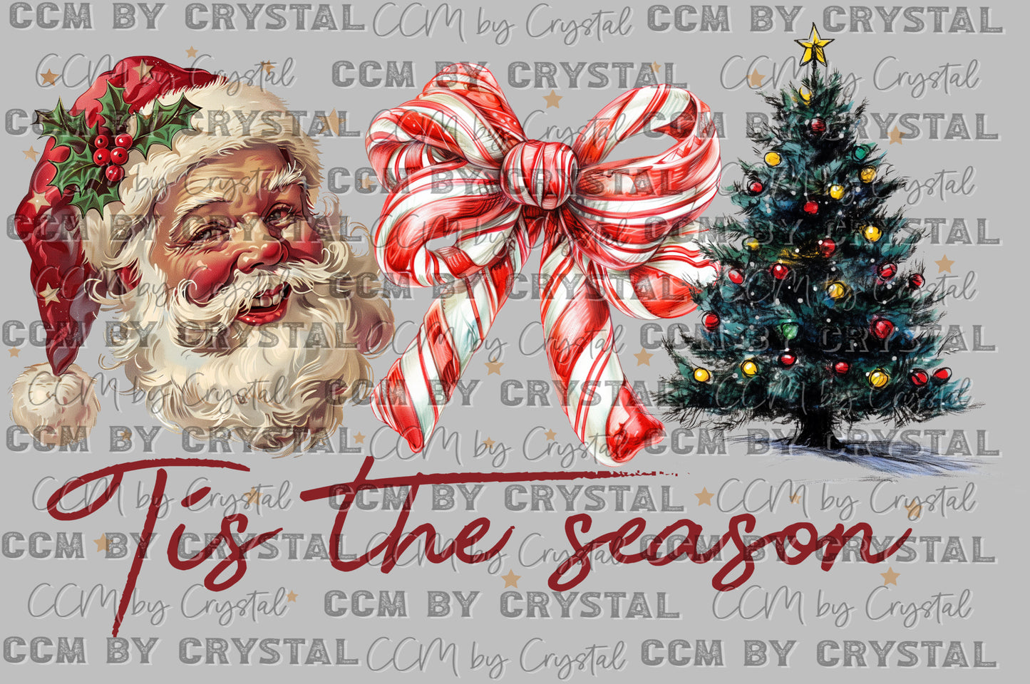 Christmas Tis The Season Ready to Press Transfer DTF Transfer Sublimation Transfer