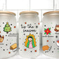 Tis the Season Christmas UV DTF Transfer 16oz Libby Glass Can Wrap Ready to Apply