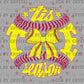 Tis the Season Softball Bow Ready to Press Transfer DTF Transfer Sublimation Transfer
