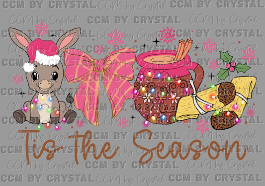 Tis the Season Mexican Christmas Ready to Press Transfer DTF Transfer Sublimation Transfer