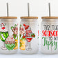 Tis the Season to Get Tipsy Christmas UV DTF Transfer 16oz Libby Glass Can Wrap Ready to Apply