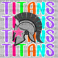 Titans Colorful Mascot Ready to Press Transfer DTF Transfer Sublimation Transfer