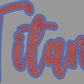 Titans 2-Color Approximately 11" wide Spangle Transfer