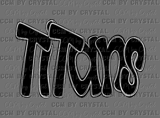 Titans Mascot DTF Transfers Sublimation Transfers