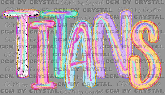 Titans Pastel Mascot Ready to Press DTF Transfers Sublimation Transfers