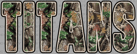 Personalized Mascot Name Camo Ready to Press Instant Peel DTF Transfers Sublimation Transfers