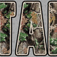 Titans Camo Black Outline Mascot Ready to Press Instant Peel DTF Transfers Sublimation Transfers