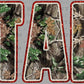 Titans Camo Red Glitter Effect Outline Mascot Ready to Press Instant Peel DTF Transfers Sublimation Transfers